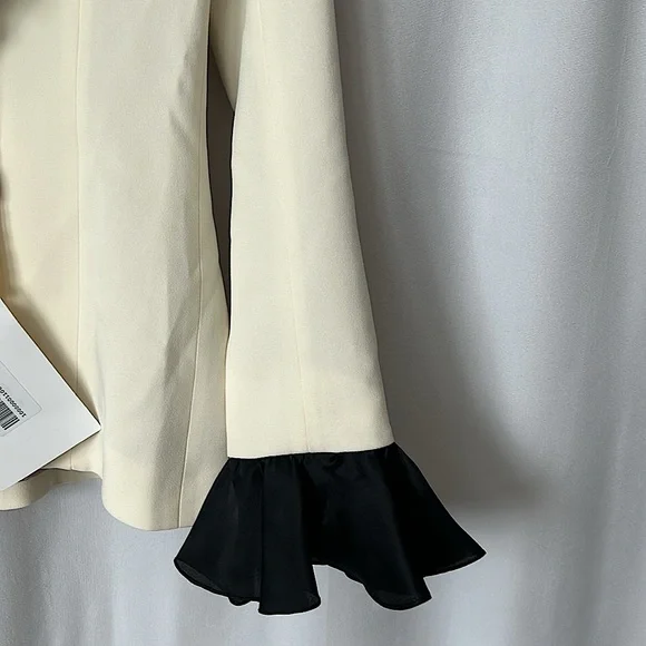 Martin Martin NWT Vintage Ivory/Black Blazer Jacket Coat **Size 36/US 6** 🌸🌸 - Picture 4 of 7